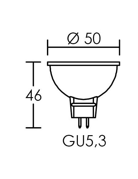 Lampe MR16 GU5,3 Led 6W 4000K 480lm A+ 15000H ARIC 2976