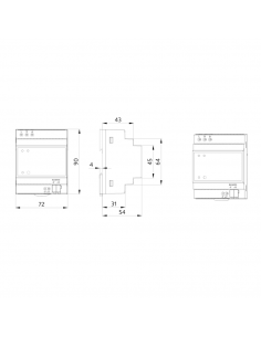 PSN-230 / 1280 / 30 / KNX REG-Alimentation compacte LUXOMATnet 90215 2