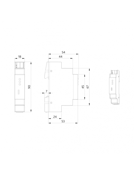 USB-C-IF/KNX REG Interface de données LUXOMATnet 90408