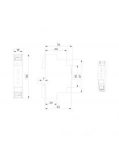 LK-TP/KNXs REG grey Coupleur de ligne KNX Secure TP dans un design compact LUXOMATnet 90410 2