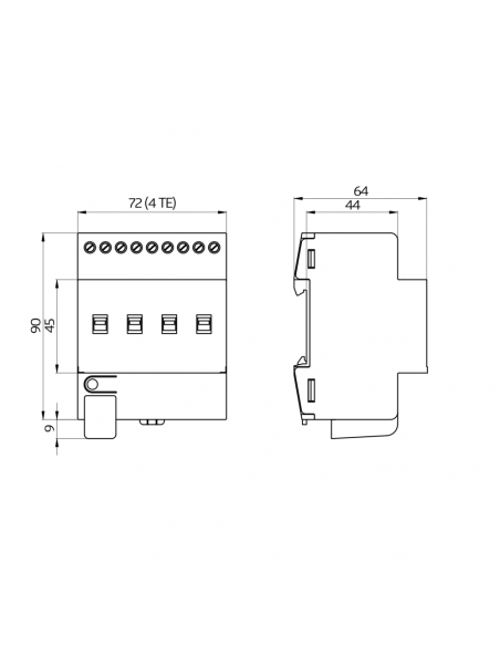 SA4-230 / 16 / H / KNXs REG-Actionneur de commutation KNX Secure LUXOMATnet 93224