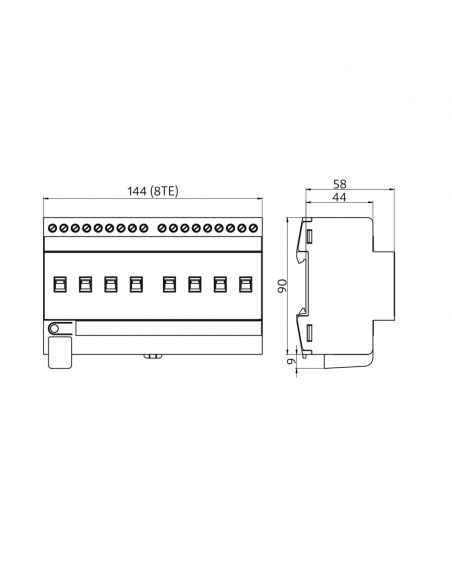 SA8-230 / 16 / H / KNXs REG-Actionneur de commutation KNX Secure LUXOMATnet 93228