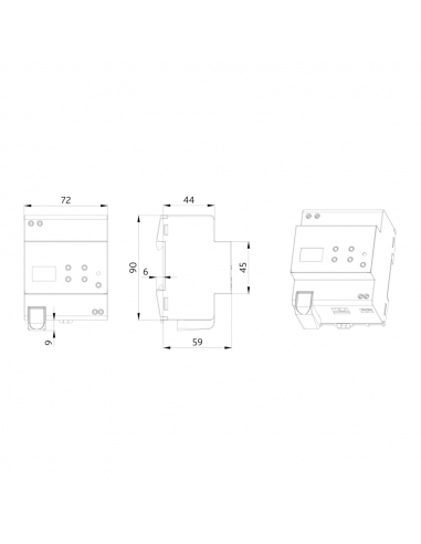 passerelle DALI-IP20 KNX 1Canal LUXOMATnet 93338