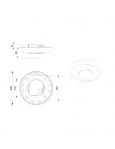 PD2N-KNXs-DX-EN détecteur présence T°C + Micro + HCL encastré Ø10 m KNX Secure LUXOMATnet 93513 2