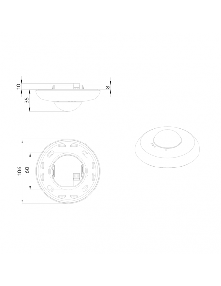 PD2N-BMS-DALI-2-EN multicapteur 360° encastré Ø10 m LUXOMATnet 93544