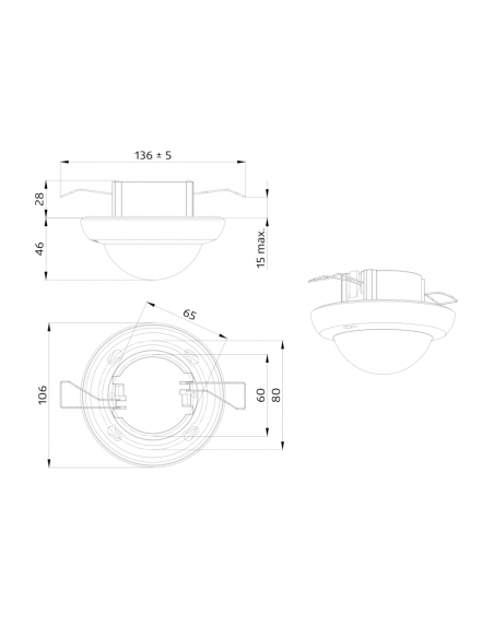 PD4N-BMS-DALI-2 multicapteur 360° faux plafond IP20 Ø24 m LUXOMATnet 93546