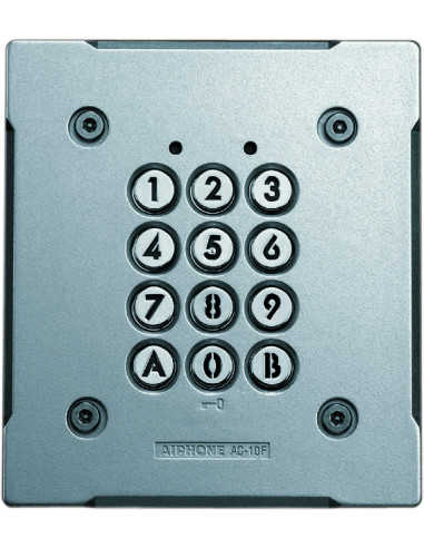Clavier encastré résistant au vandalisme éclairé 100 codes 2 relais 12/24vca-cc AC10F AIPHONE 120151