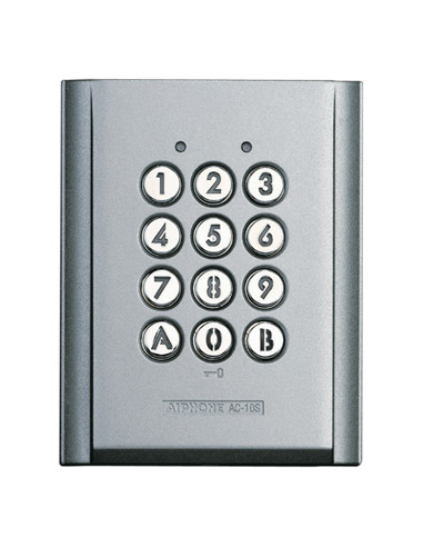 Clavier saillie résistant au vandalisme éclairé 100 codes 2 relais 12/24vca-cc AC10S AIPHONE 120150