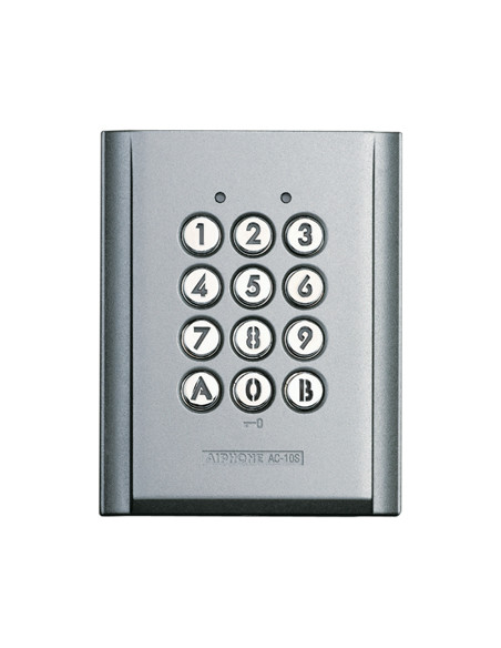 Clavier saillie résistant au vandalisme éclairé 100 codes 2 relais 12/24vca-cc AC10S AIPHONE 120150