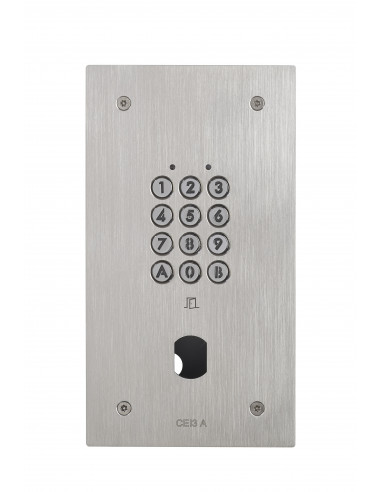 Clavier enc. inox résist. vandal 100 codes/2 relais ø 25 mm sans obturateur CIE3A AIPHONE 120191