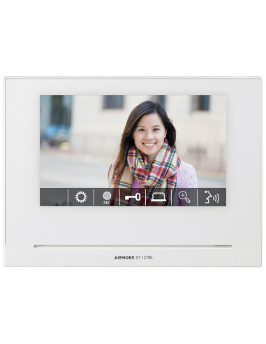 Moniteur mains libres écran 7" avec zoom 9 zones boucle mag. & wi-fi intégré GT1C7WL AIPHONE 200420
