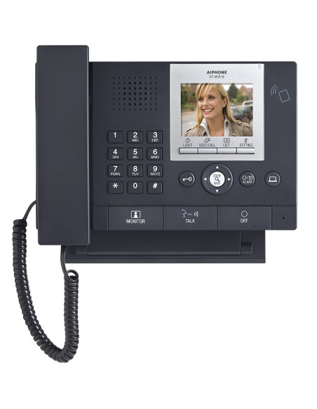 Poste gardien vidéo avec écran couleur grand angle zoom & boucle mag. nfc GTMKBN AIPHONE 200263