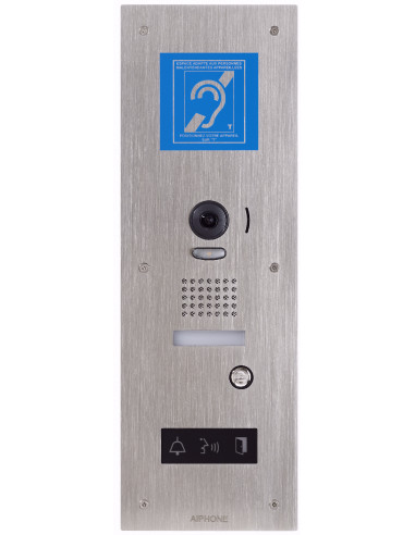 Platine vidéo inox enc synthèse vocale pictos & boucle magnétique pour jp4med JPDVFLBM AIPHONE 130338