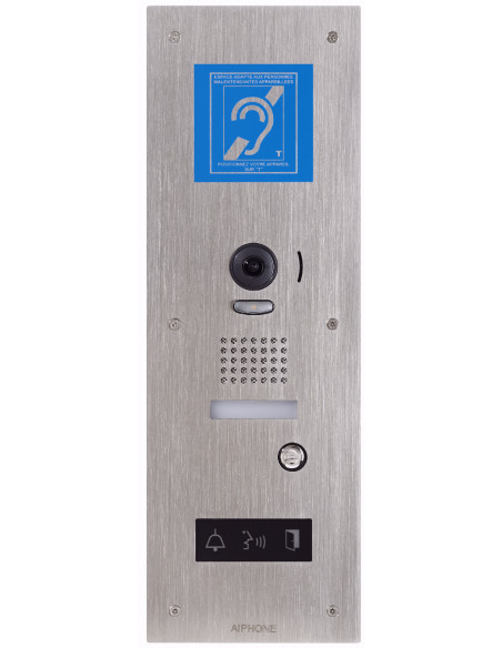 Platine vidéo inox enc synthèse vocale pictos & boucle magnétique pour jp4med JPDVFLBM AIPHONE 130338