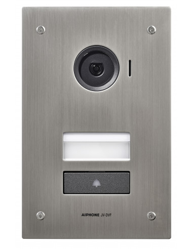 Platine vidéo inox 2 fils intégral encastrée IP54 et IK08 pour JV JVDVF AIPHONE 130454