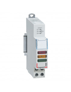 Voyant à LED CX³ triple 400V rouge et jaune et vert 1 module LEGRAND 412934