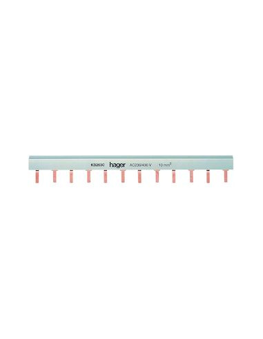 Barre de pontage 2P 63A languette 10mm² 24M HAGER KB263C