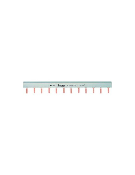 Barre de pontage 2P 63A languette 10mm² 24M HAGER KB263C