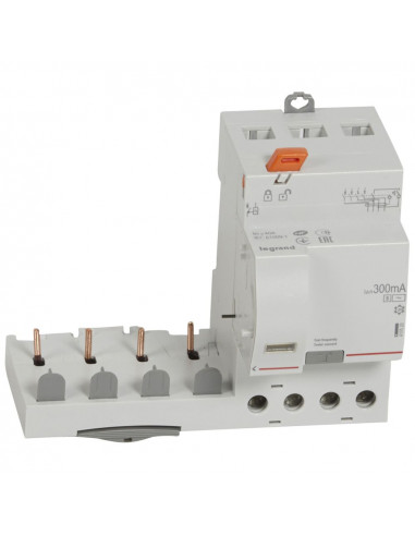 Bloc différentiel adaptable à vis DX³ 4 Pôles 400V 40A type AC 300mA sélectif LEGRAND 410520