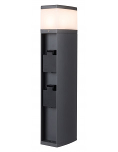 Borne 2 prises 16A pour jardin IP44 IK07 avec douille G9 35W max anthracite ARIC 51599