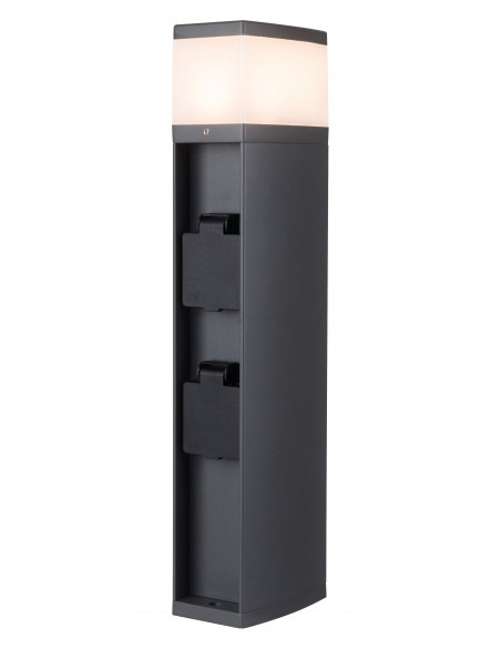 Borne 2 prises 16A pour jardin IP44 IK07 avec douille G9 35W max anthracite ARIC 51599