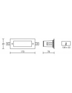 DINO Encastré Mur extérieur IP65 IK07 LED 4000K pour balisage face inox 304 ARIC 51781 2