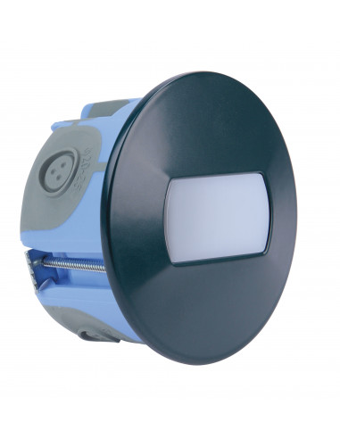 BALIZ Encastré Mur rond fixe anthracite LED intég. 1,2W bleu ARIC 51833