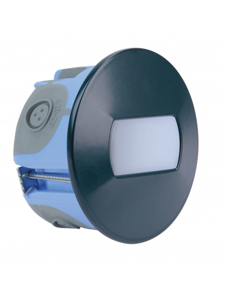 BALIZ Encastré Mur rond fixe anthracite LED intég. 1,2W bleu ARIC 51833