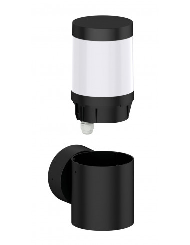 PHAROS Applique Mur Ext. IP65 IK08 noir LED CCT 3000/4000K 8W 620lm ARIC 51864