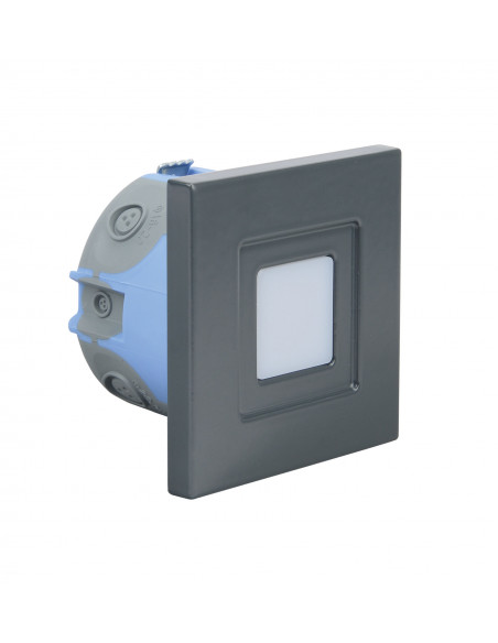 ISO 60 Encastré Mur LED 1,2W 3CCT 2700/3200/4000K 40lm 115° 40000h anthracite ARIC 51878