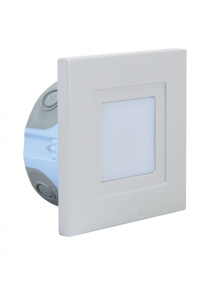 ISO 80 CCT Encastré Mur LED 1,8W bleu 6lm 115° 30000h face avant alu gris ARIC 51889