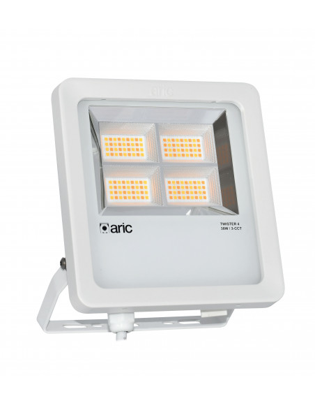 TWISTER 4 blanc 38W 3CCT IP66 IK08 2200K/3000K/4000K 5890lm 90° 50000h ARIC 51921