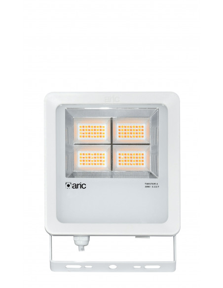TWISTER 4 blanc 38W 3CCT IP66 IK08 2200K/3000K/4000K 5890lm 90° 50000h ARIC 51921