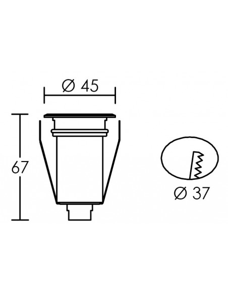 Spot TERRY XPR P67 IK08 à encastrer Mur/Sol LED 3W 3000K 130lm inox 316 60000H ARIC 51960