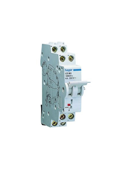 Contact auxiliaire pour interrupteur différentiel 2(1NO+1NC) 6A 240V AC HAGER CZ001