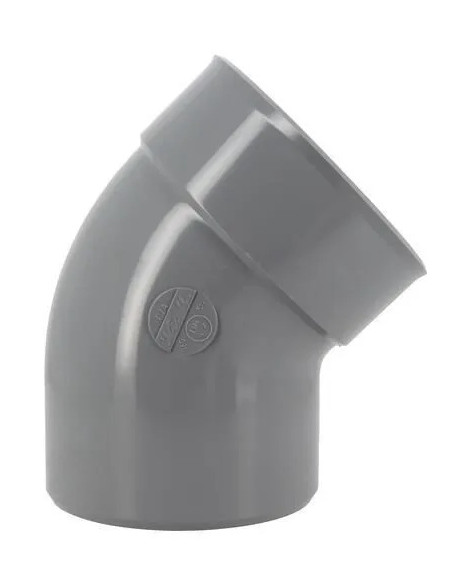 Coude mâle femelle 45° diamètre 160mm NICOLL CZ4