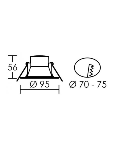 Spot Encastré fixe blanc LOKI LED 6W 100° 600lm 3000/4000K (CCT) ARIC 50951