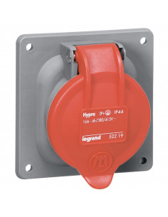 Socle Prise fixe Hypra IP44 63A de 380V à 415V 3P+T plastique LEGRAND 053823 2