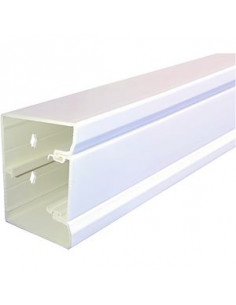 Goulotte d'installation Queraz GBD 50x85mm 1 compartiment PVC blanc enclipsage direct L200mm PVC Pure HAGER GBD5008509016 2