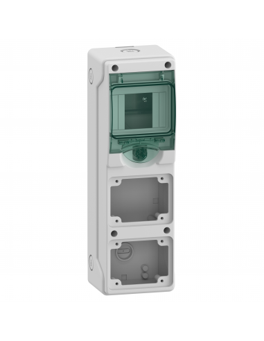 Mureva mini coffret pour prises 98x310mm 4 Modules x 2 Ouvertures 65x85mm SCHNEIDER 13151M