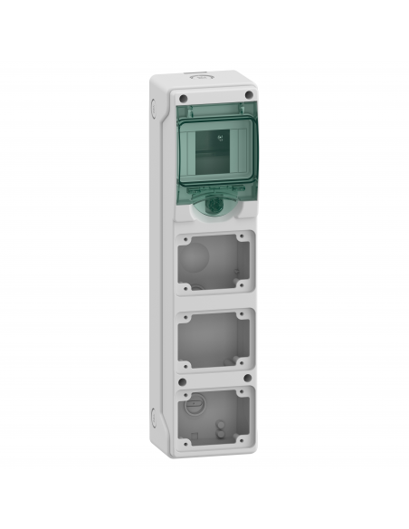 Mureva mini coffret pour prises 98x392mm 4 Modules x 3 Ouvertures 65x85mm SCHNEIDER 13152M