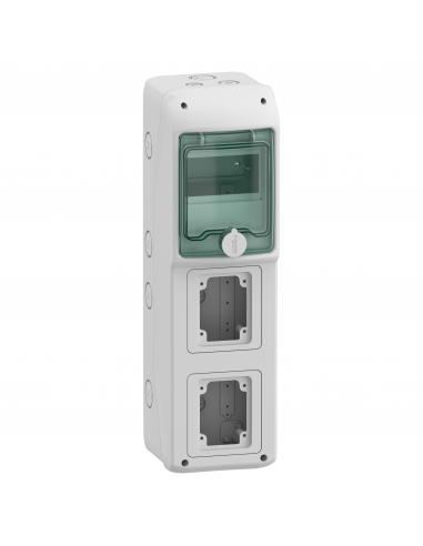 Mureva coffret pour prises IEC 138x460mm 5 Modules x 2 Ouvertures 90x100mm SCHNEIDER 13153M