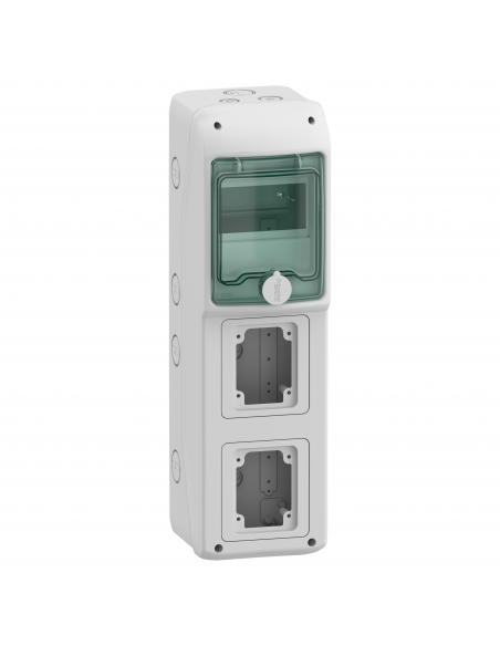 Mureva coffret pour prises IEC 138x460mm 5 Modules x 2 Ouvertures 90x100mm SCHNEIDER 13153M