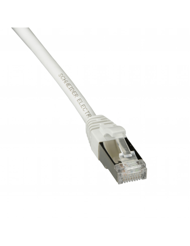 Actassi cordon CL-MNC S/FTP 4 paires cat. 6A LSZH 0,5 mètre blanc SCHNEIDER ACTPC6ASFLS05WE