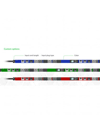 Rack PDU Adv. Gen 2 Cont. Mes.par prise,3P,43,5kW400V63A ou 34,6kW415V60A,42 p. SCHNEIDER APDU11450SM