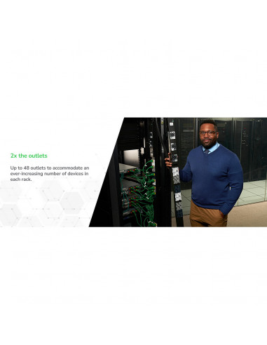 Rack PDU Adv. Gen 2 Cont. Mes.par prise,3P,43,5kW400V63A ou 34,6kW415V60A,42 p. SCHNEIDER APDU11450SM