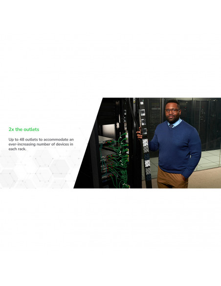 Rack PDU Adv. Gen 2 Cont. Mes.par prise,3P,43,5kW400V63A ou 34,6kW415V60A,42 p. SCHNEIDER APDU11450SM