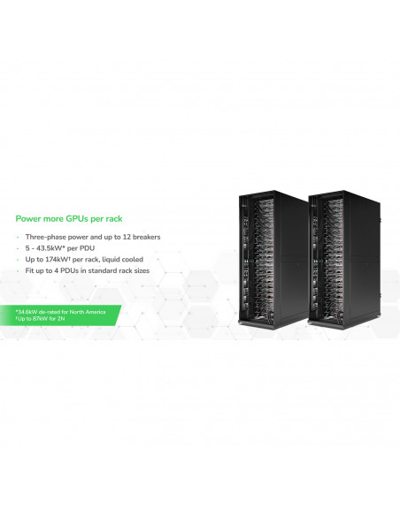 Rack PDU Adv. Gen 2 Cont. Mes.par prise,3P,43,5kW400V63A ou 34,6kW415V60A,42 p. SCHNEIDER APDU11450SM