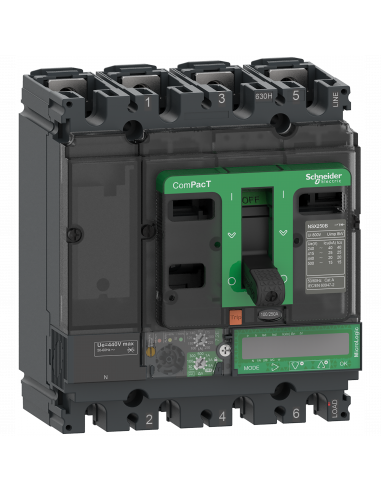 ComPacT NSX250H Disjoncteur Vigi MicroLogic 7.2E 100A 4P4D 70kA fixe SCHNEIDER C25H47E100