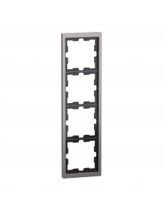 D-Life cadre de finition métal nickel 4 postes SCHNEIDER MEG4040-6550